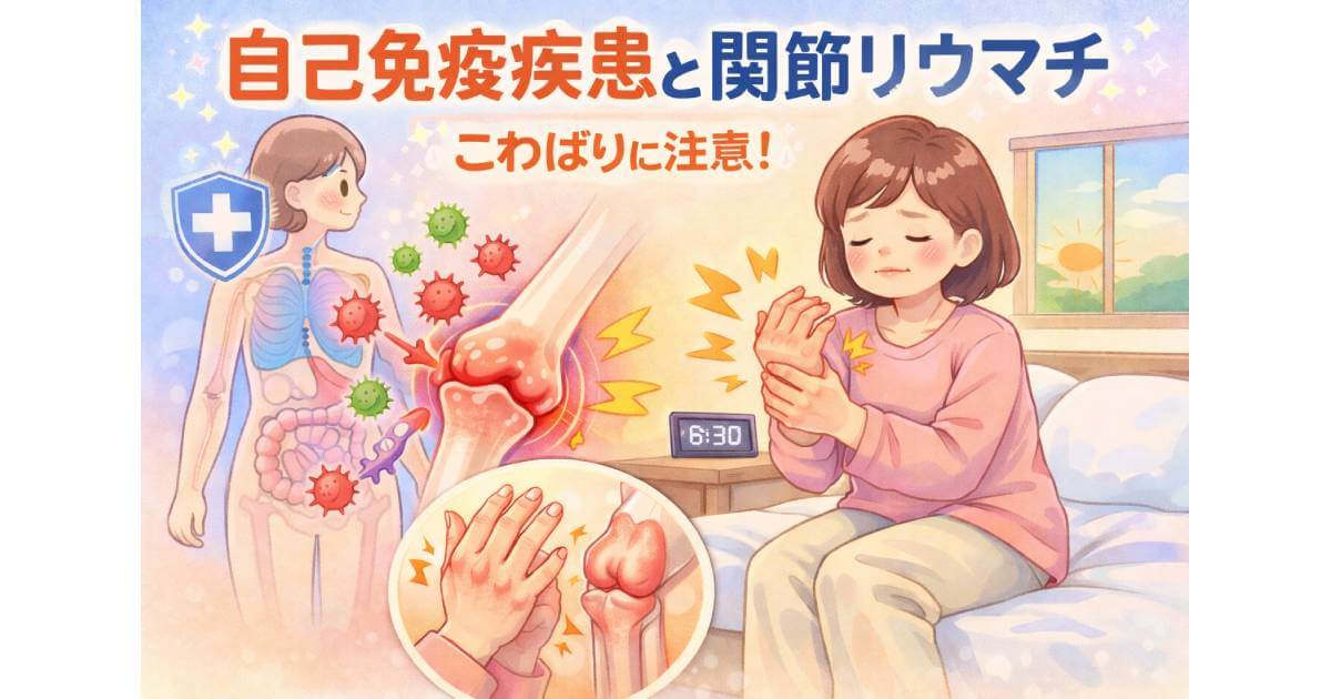自己免疫疾患と関節リウマチ　こわばり症状に注意